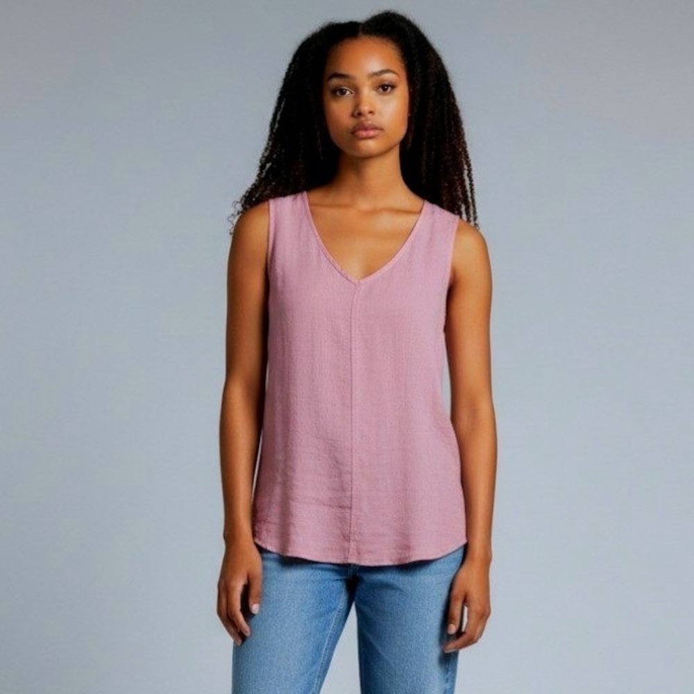 Niche Nilgun‎ Derman Mauve Textured Sleeveless Shell Tank Top Womens Small USA